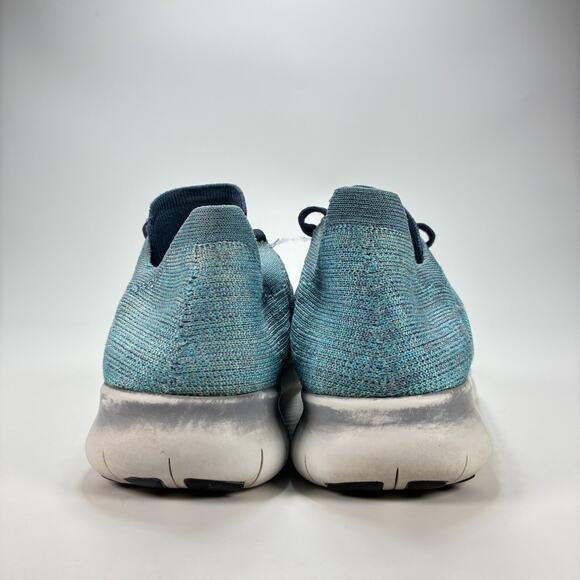 Nike Free RN Flyknit Blue Running Shoes Sneakers Lightweight Women's Size 7 - Picture 5 of 9